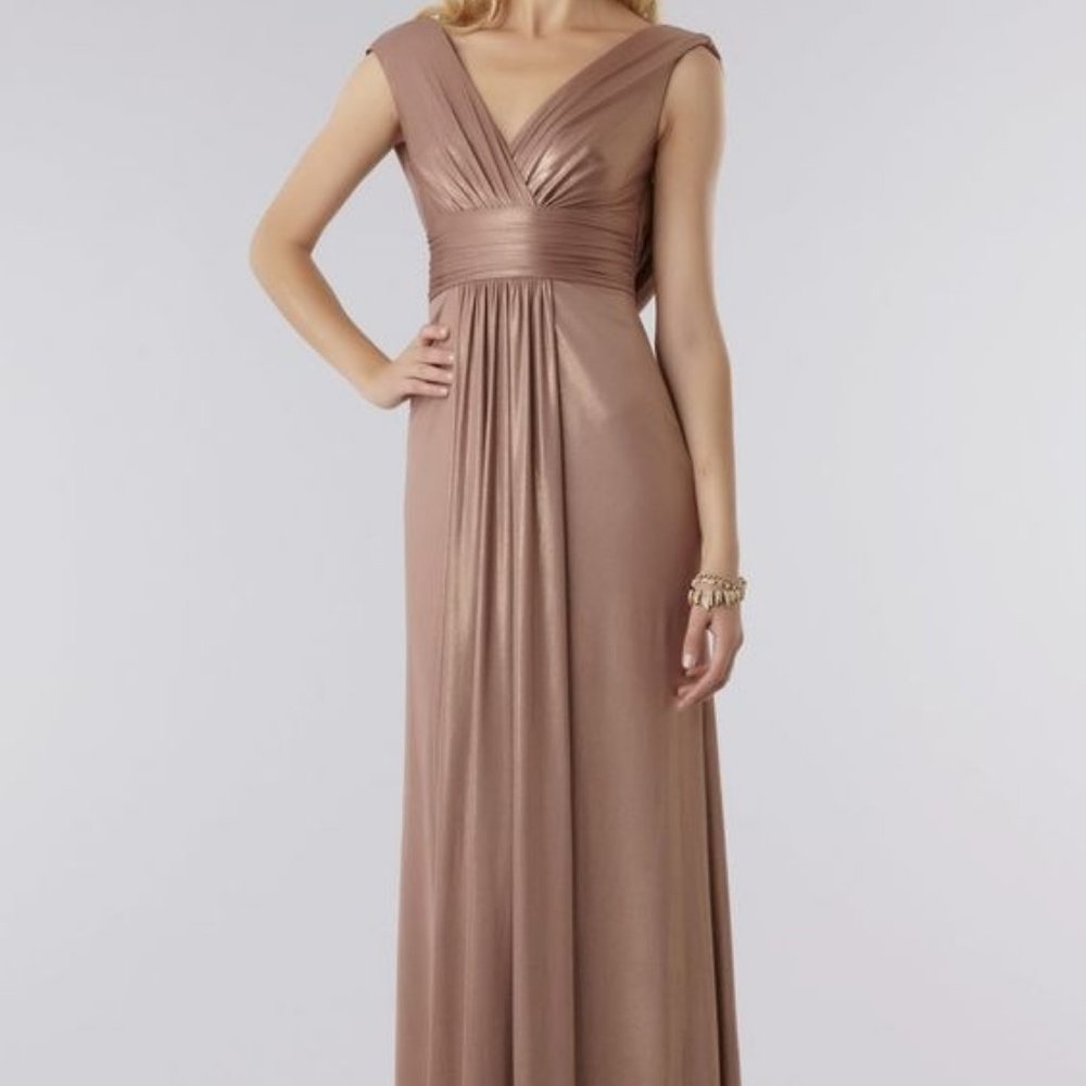 David  Meister Rose Gold Gown